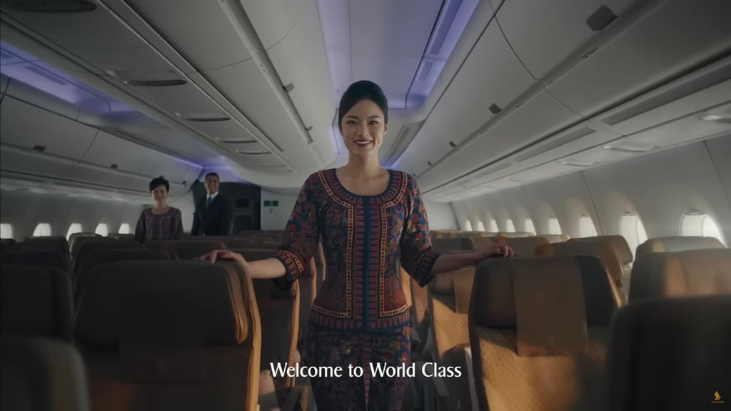 SIA showcases a “Singapore Girl” in its campaign. Photo: Singapore Airlines