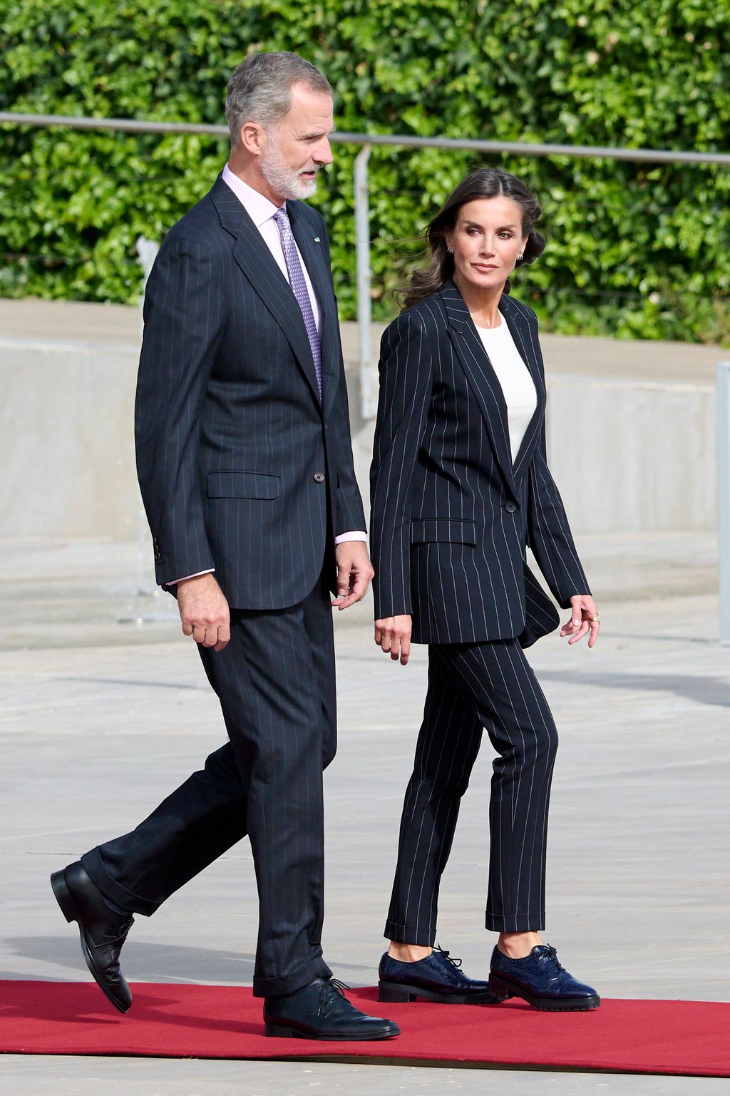 King Felipe VI of Spain and Queen Letizia of Spain depart for an official visit to Germany at the Adolfo Suarez Madrid-Barajas airport in October 2022, in Madrid, Spain. Photo: Getty Images