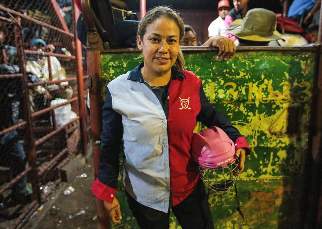 Eveling Perez fell in love with bull riding as a teen. Photo: AFP Eveling Perez fell in love with bull riding as a teen. Photo: AFP