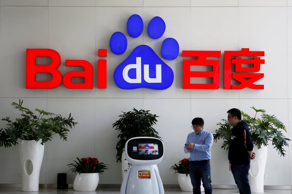 A Baidu robot at the company headquarters in Beijing. Photo: Reuters A Baidu robot at the company headquarters in Beijing. Photo: Reuters