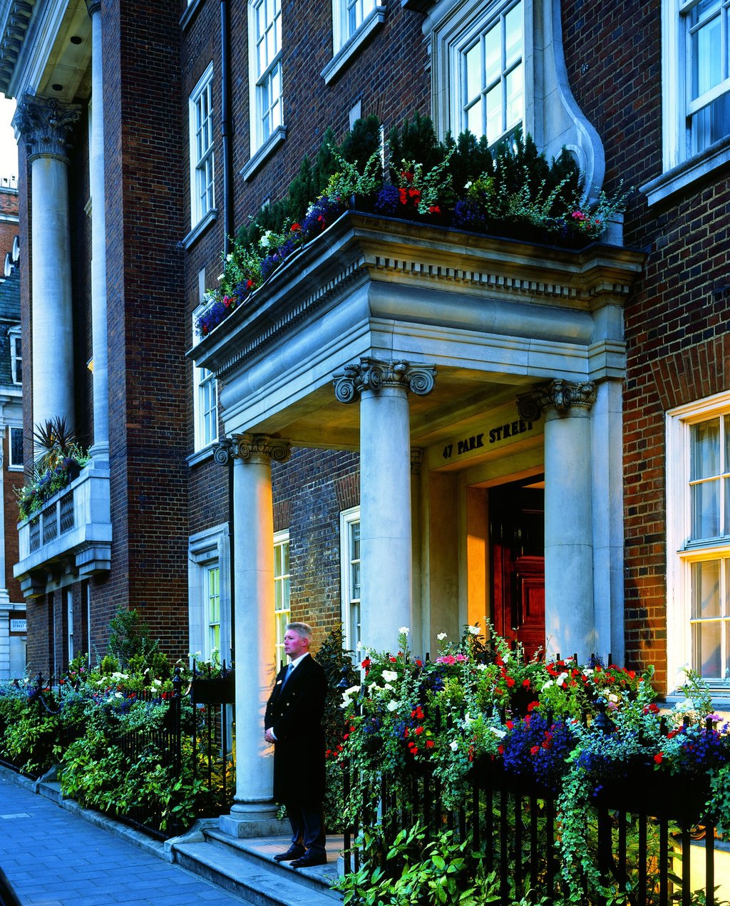 The front porch of 47 Park Street in Mayfair, London. Photo: Handout
