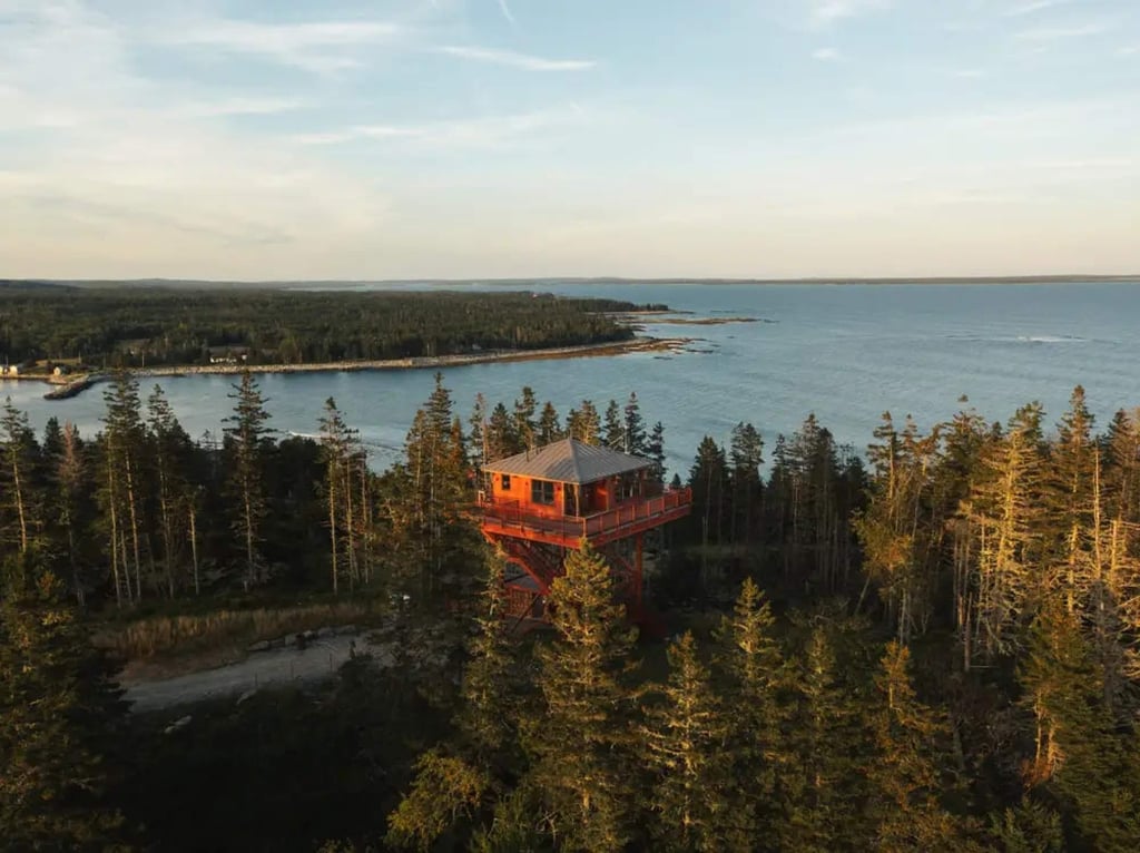 Airbnb offers guests the chance to stay at this tower suite in Nova Scotia. Photo: Insider