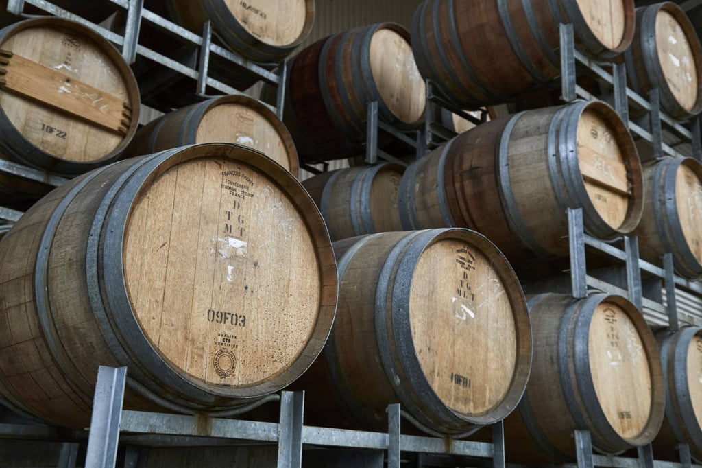 Wine barrels in the Yarra Valley in Victoria, Australia, in December 2020. Australia-China relations have been tested by a string of measures targeting Australian commodities. Photo: Bloomberg