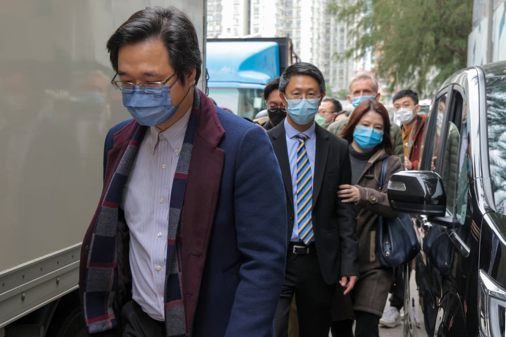 Doctors Chan Siu-kim (left) and Lam Chi-kwan (middle) leave Eastern Court in Sai Wan Ho. Both have been charged with manslaughter. Photo: Jelly Tse Doctors Chan Siu-kim (left) and Lam Chi-kwan (middle) leave Eastern Court in Sai Wan Ho. Both have been charged with manslaughter. Photo: Jelly Tse