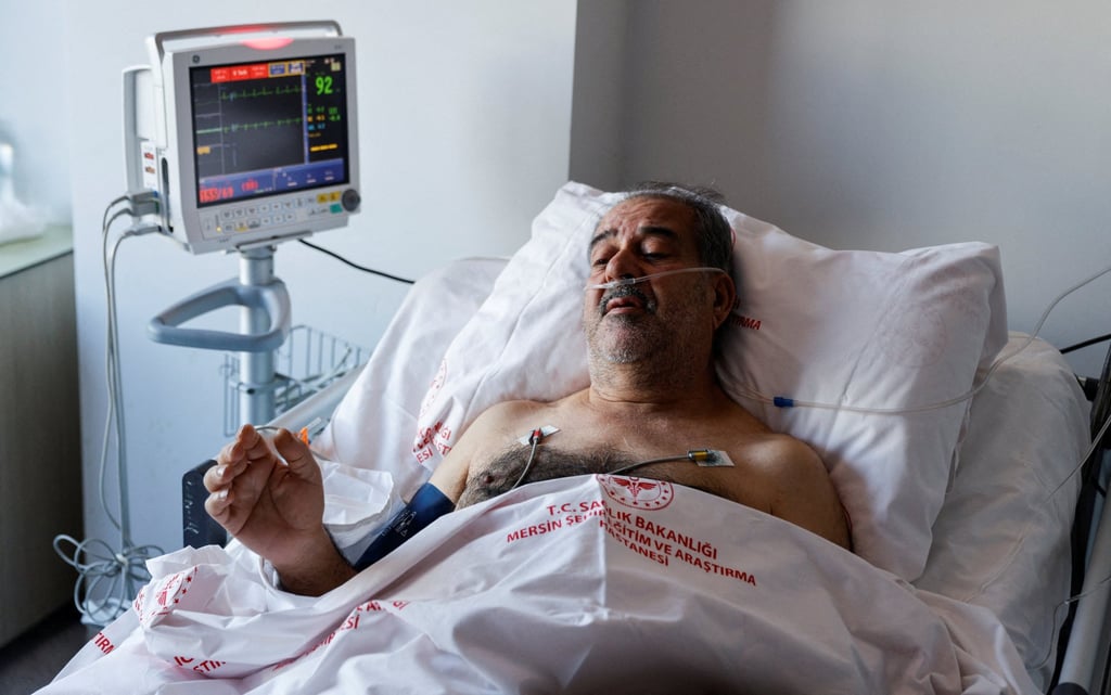 Huseyin Berber in hospital. Photo: Reuters