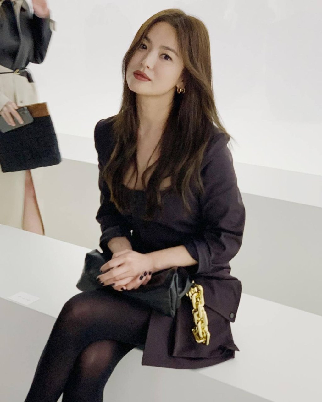 Song Hye-kyo at a Bottega Veneta fashion show. Photo: @kyo1122/Instagram Song Hye-kyo at a Bottega Veneta fashion show. Photo: @kyo1122/Instagram