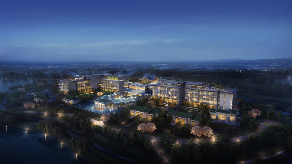 Four Seasons Hotel Suzhou sits on a private island on scenic Jinji Lake. Photo: Four Seasons Four Seasons Hotel Suzhou sits on a private island on scenic Jinji Lake. Photo: Four Seasons