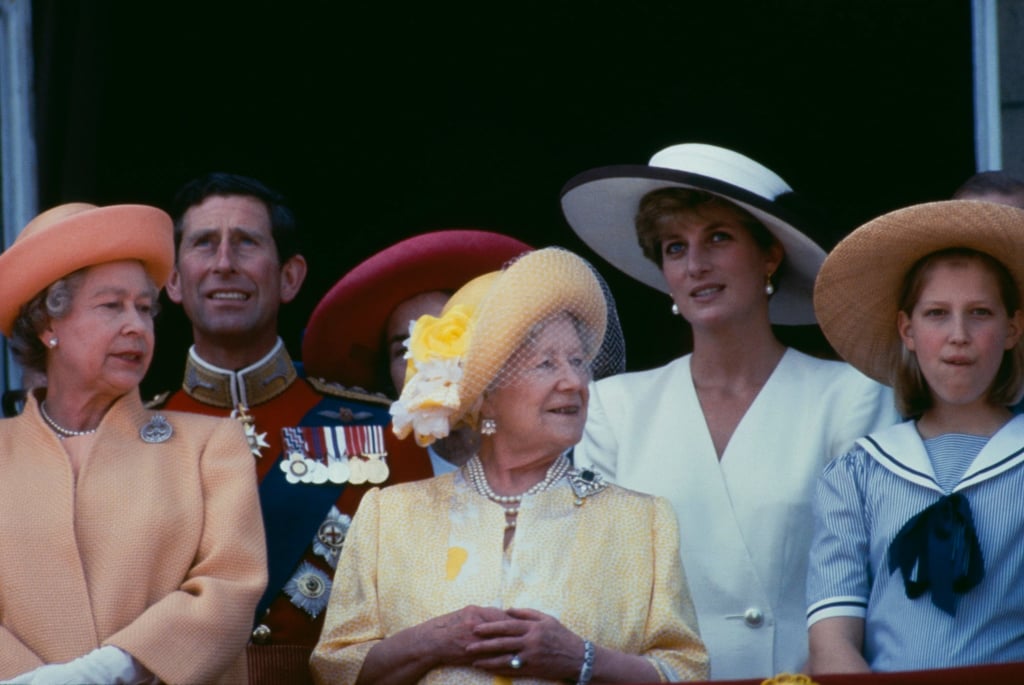 Members of the royal family on the balcony of Buckingham Palace during the Trooping of the Colour in 1992. Photo: Getty Images Members of the royal family on the balcony of Buckingham Palace during the Trooping of the Colour in 1992. Photo: Getty Images