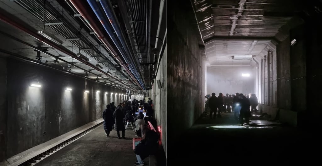 (Left) An unused platform at Seoul’s Sinseol-dong Station, and (right) an underground space at Yeongdeungpo Market Station. Both are popular K-drama and movie locations for dystopian, eerie scenes. Photo: Seoul Metropolitan Government