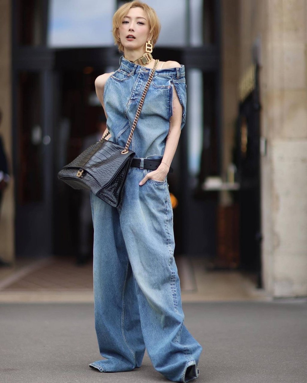 Sammi Cheng celebrating Balenciaga at Paris Fashion Week, in October 2022. Photo: @sammi_chengsauman/Instagram