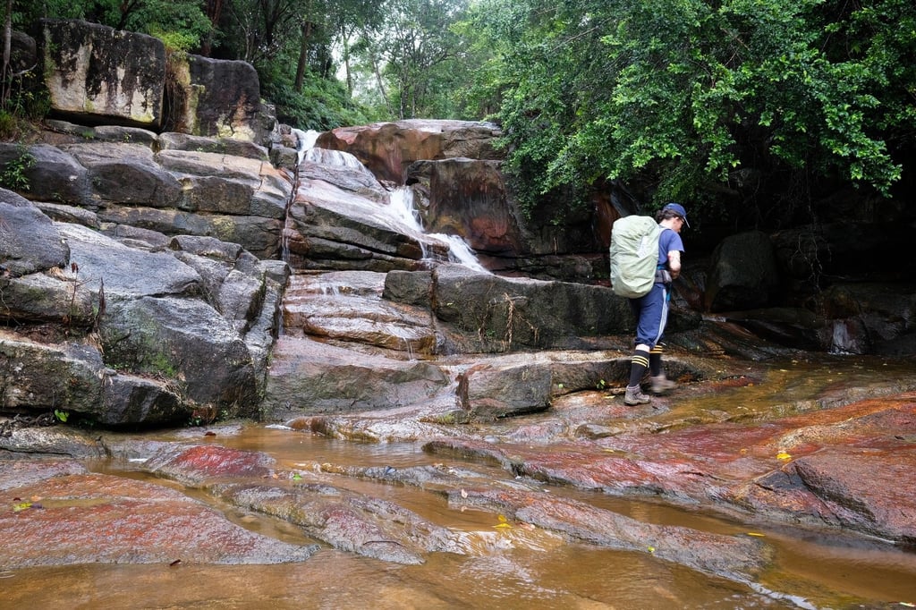 A river runs through a hiking trail on Penang island. Photo: Kit Yeng A river runs through a hiking trail on Penang island. Photo: Kit Yeng