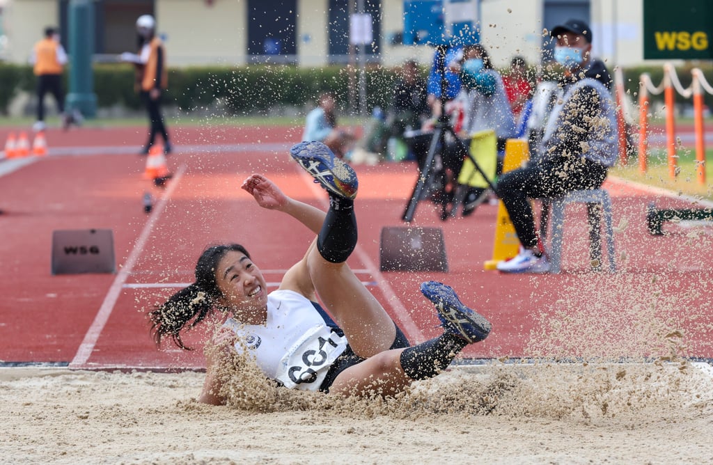 Shannon Chan broke her own triple jump record twice in one day. Photo: Edmond So