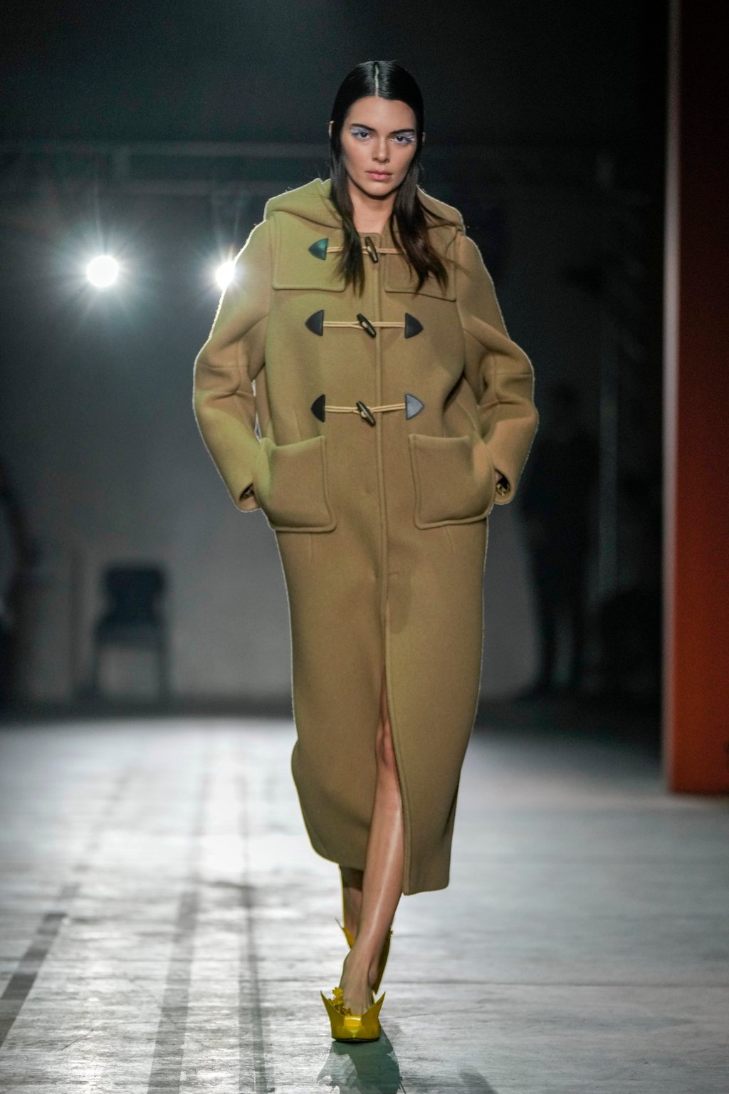 Kendall Jenner walks the Prada runway on February 23. Photo: AP