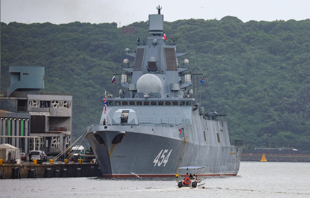 Russian frigate Admiral Gorshkov recently took part in naval exercises with the South African and Chinese navies. Photo: Reuters