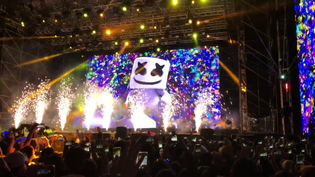 Marshmello at Creamfields in Taiwan in 2017. Photo: Captured from YouTube