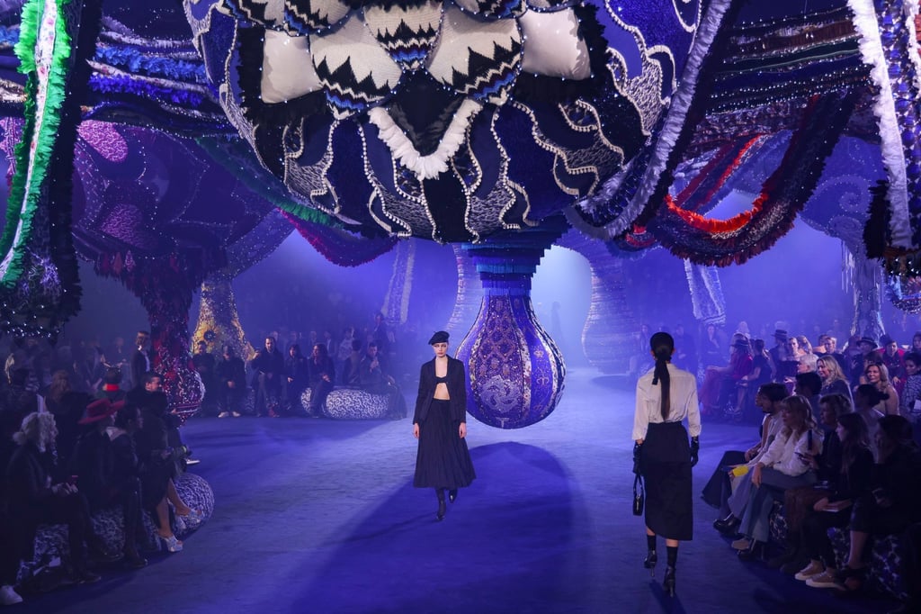 Models wear creations as part of the Christian Dior autumn/winter 2023-2024 ready-to-wear collection presented on February 28, in Paris. Photo: AP