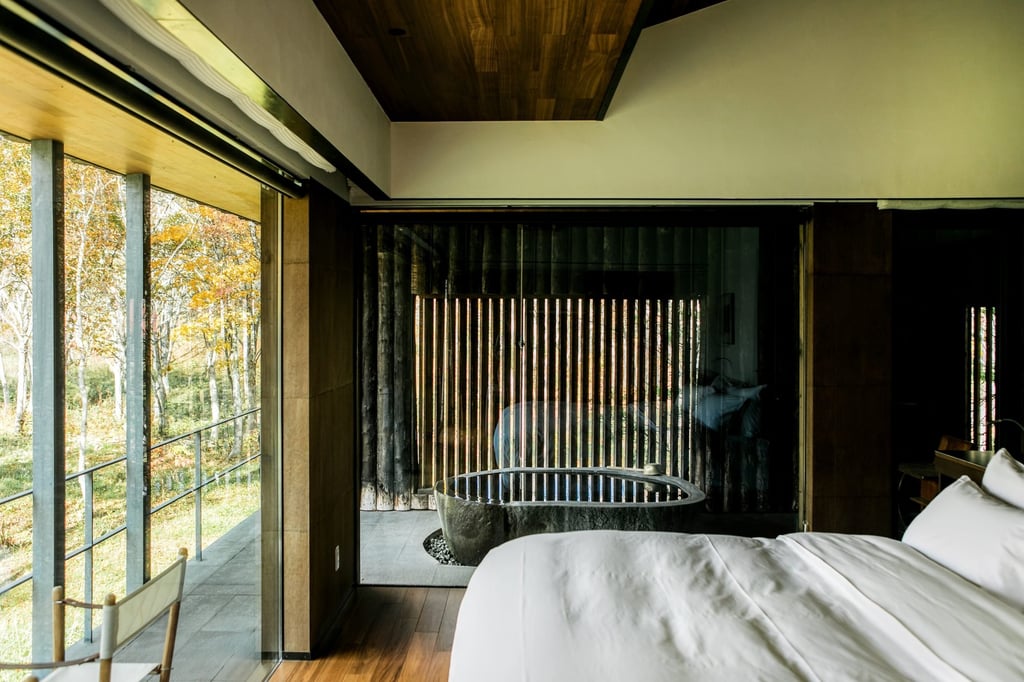 Rooms at Zaborin feature their own onsen-style outdoor baths. Photo: Ryokan Collection