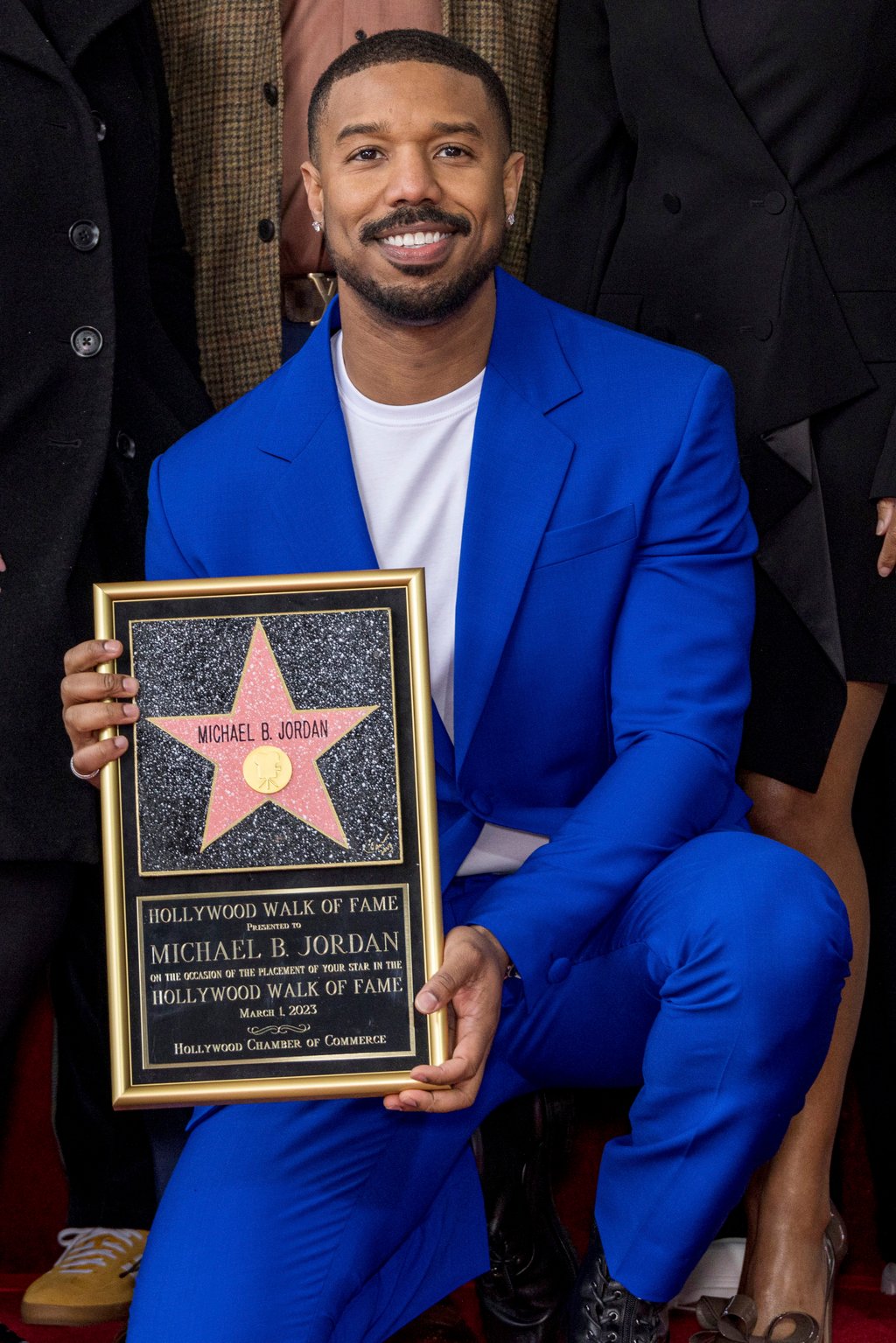 Jordan holds a miniature star following his star-unveiling ceremony on the Hollywood Walk of Fame, on March 1. Photo: AP Jordan holds a miniature star following his star-unveiling ceremony on the Hollywood Walk of Fame, on March 1. Photo: AP