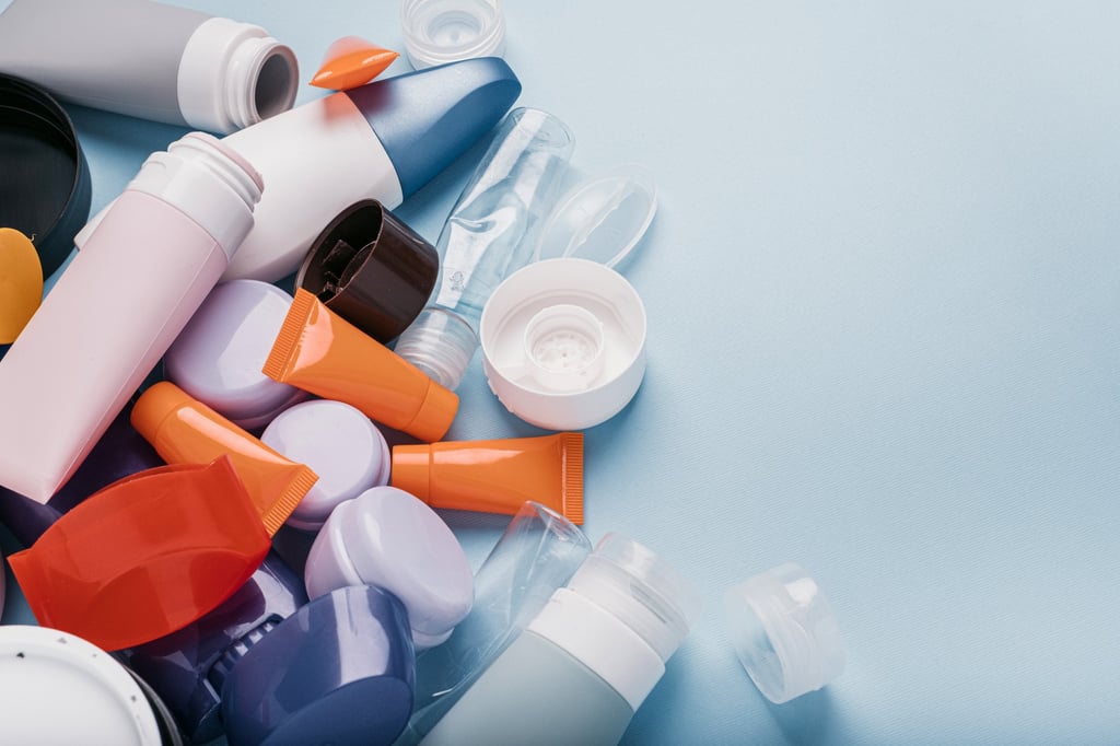 Used plastic packaging for cosmetics. Every year, millions of tonnes of unused or unwanted beauty products get thrown away. Photo: Shutterstock Used plastic packaging for cosmetics. Every year, millions of tonnes of unused or unwanted beauty products get thrown away. Photo: Shutterstock