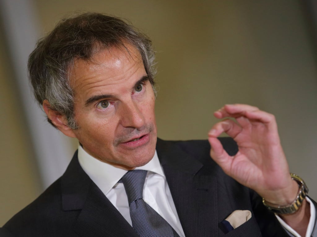 International Atomic Energy Agency (IAEA) chief Rafael Grossi at Vienna International Airport in Schwechat, Austria on Saturday after high-level meetings with Iran’s government in Tehran. Photo: AP
