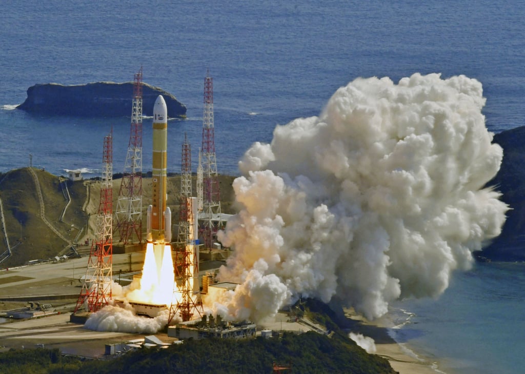 An H3 rocket carrying a land observation satellite lifts off from Tanegashima Space Centre on the Japanese island of Tanegashima on Tuesday. The launch initially appeared to be a success. Photo: Kyodo via Reuters An H3 rocket carrying a land observation satellite lifts off from Tanegashima Space Centre on the Japanese island of Tanegashima on Tuesday. The launch initially appeared to be a success. Photo: Kyodo via Reuters