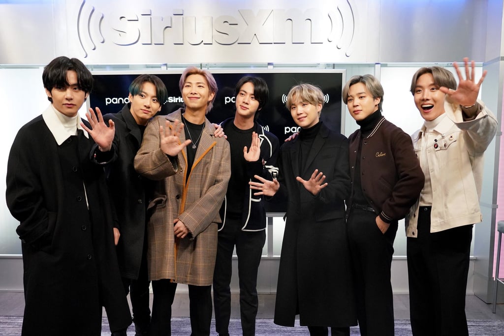 K-pop boy band BTS at the SiriusXM Studios on February 21, 2020 in New York. Photo: Getty Images