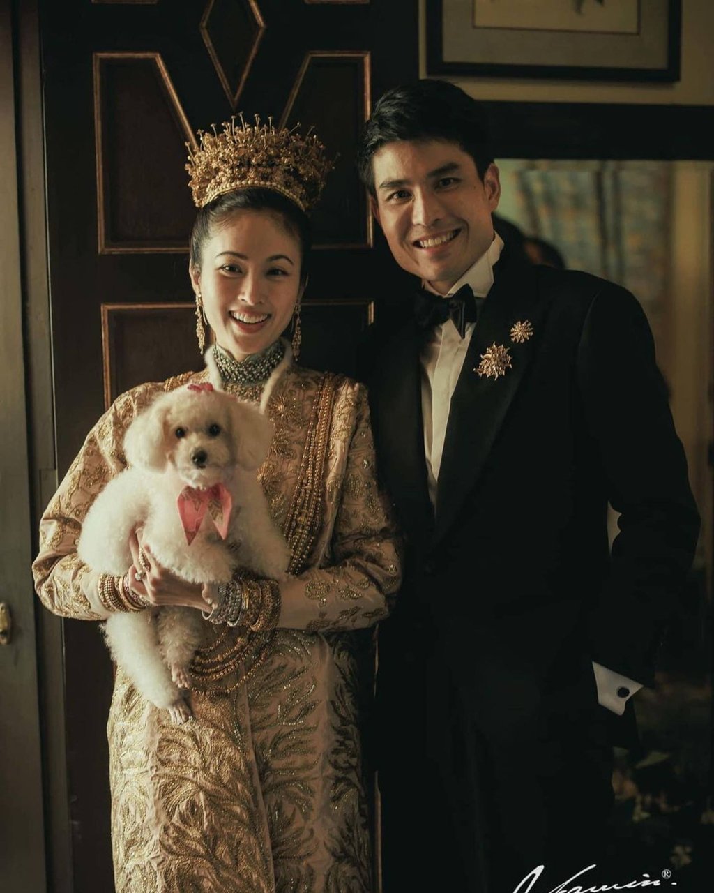 Treechada Petcharat, better known by the names Poyd, Nong Poy, or Treechada Malayaporn, with her newlywed husband, Phakwa Hongyok, who is widely known as Oak. Photo: Instagram/@poydtreechada Treechada Petcharat, better known by the names Poyd, Nong Poy, or Treechada Malayaporn, with her newlywed husband, Phakwa Hongyok, who is widely known as Oak. Photo: Instagram/@poydtreechada
