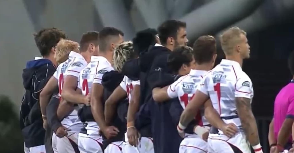 A protest song was played instead of the Chinese national anthem at the Asian Rugby Seven Series in Incheon, South Korea, in November 2022. Photo: Handout A protest song was played instead of the Chinese national anthem at the Asian Rugby Seven Series in Incheon, South Korea, in November 2022. Photo: Handout