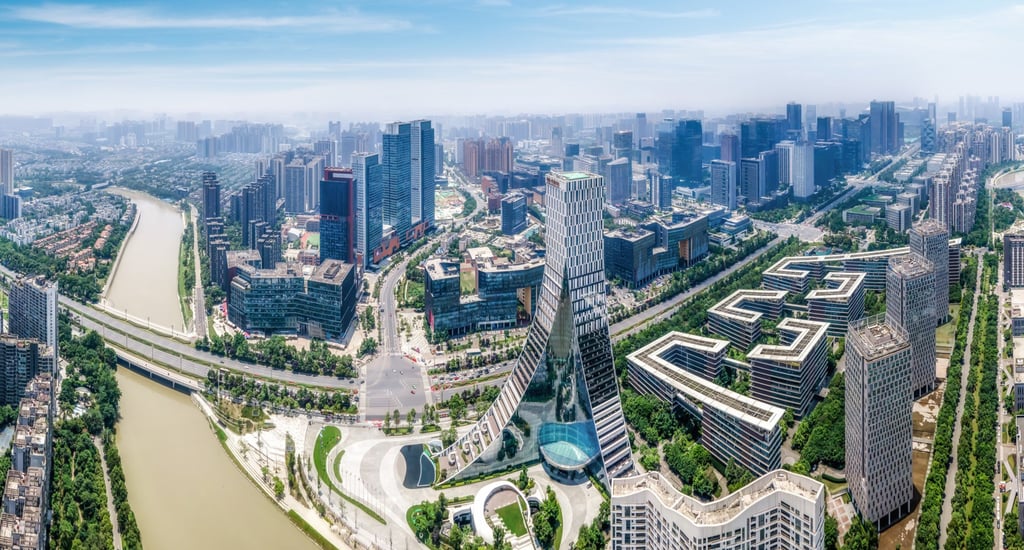 An aerial view of Chengdu, capital of southwestern Sichuan province. Photo: Shutterstock
