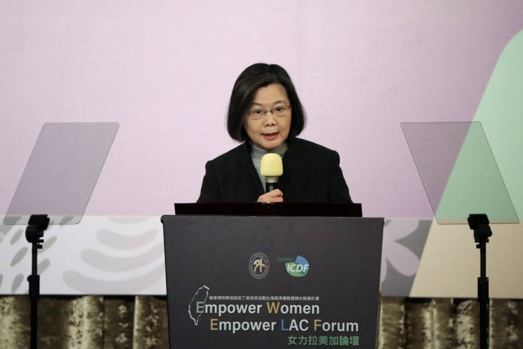 Taiwanese President Tsai Ing-wen, seen in February, and her ruling Democratic Progressive Party reportedly support delaying any McCarthy visit to Taipei until after Taiwan’s elections in January 2024. Photo: Reuters