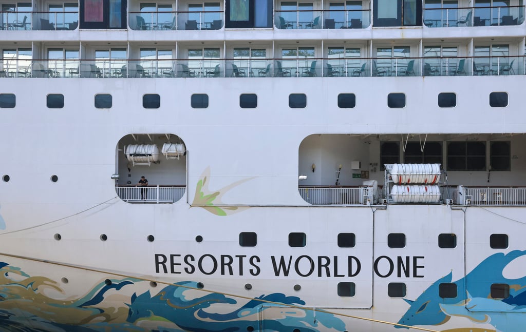 The Resorts World One inaugural sailing ceremony at Kai Tak Cruise Terminal, March 10, 2023. Photo: SCMP / K. Y. Cheng The Resorts World One inaugural sailing ceremony at Kai Tak Cruise Terminal, March 10, 2023. Photo: SCMP / K. Y. Cheng