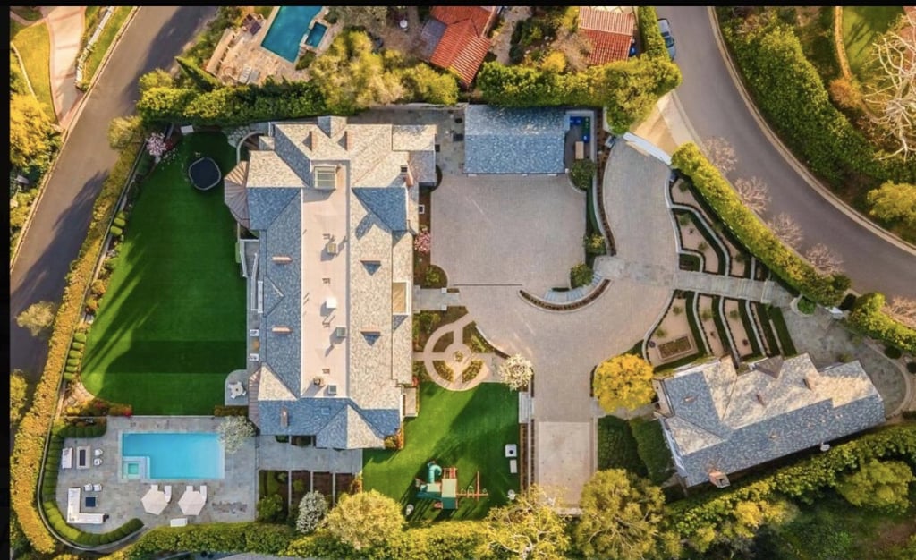 An aerial view of Jennifer Lopez and Ben Affleck’s new home. Photo: Westside Estate Agency