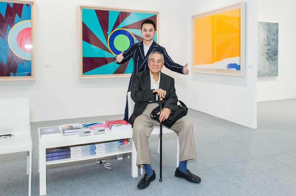 Calvin Hui and artist Hsiao Chin. Photo: Handout Calvin Hui and artist Hsiao Chin. Photo: Handout