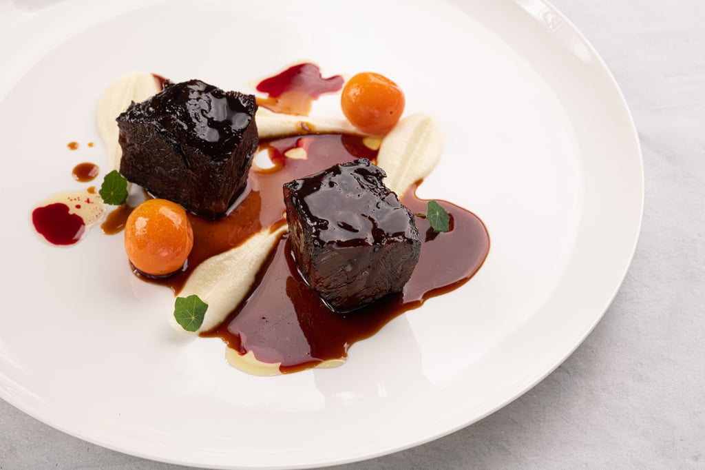Twenty-four-hour slow-cooked Wagyu beef cheek at Lucale. Photo: Lucale