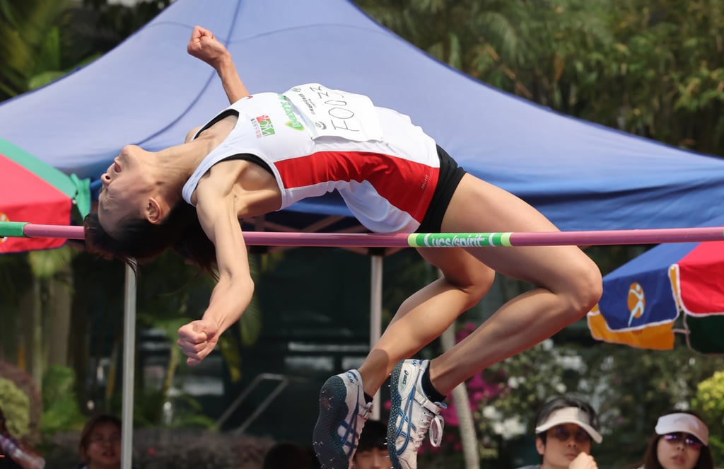 Sharon Wong competes during the Citizen Athletic Association Athletics Championships at Wan Chai Sports Ground. Photo: Edmond So