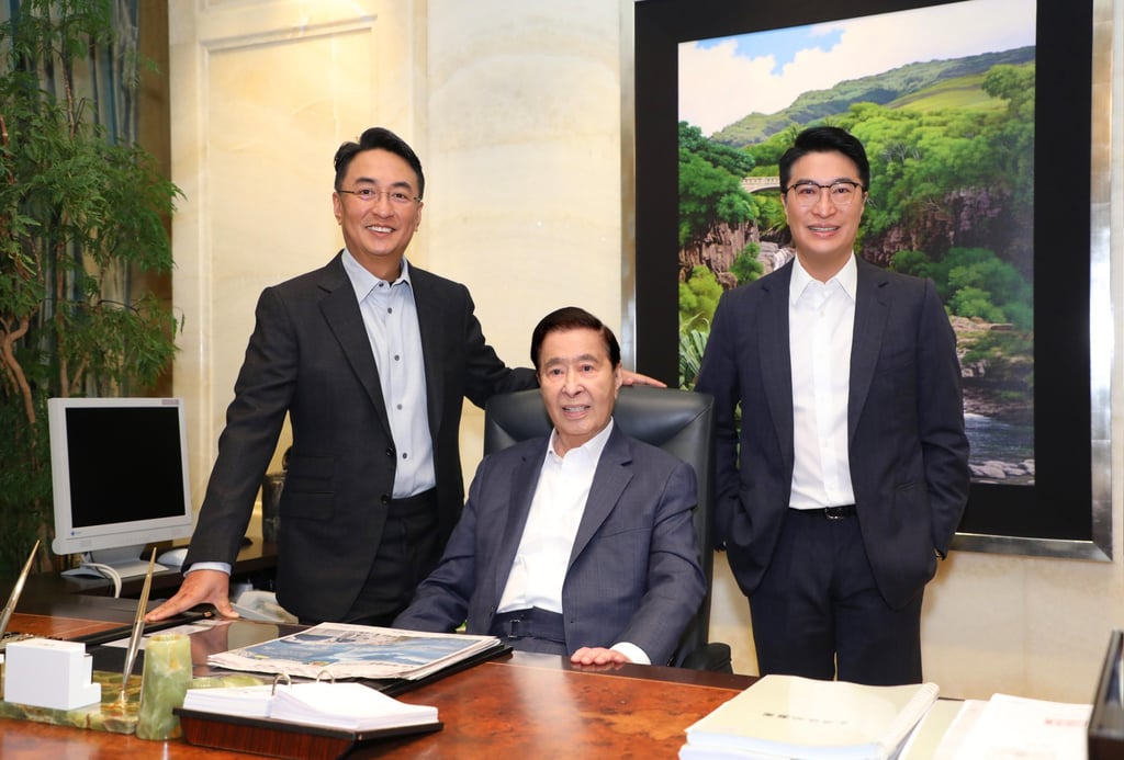Lee Shau-kee, Hong Kong’s second richest man, seen with his sons in the file photo from May 2019. Photo: Handout Lee Shau-kee, Hong Kong’s second richest man, seen with his sons in the file photo from May 2019. Photo: Handout