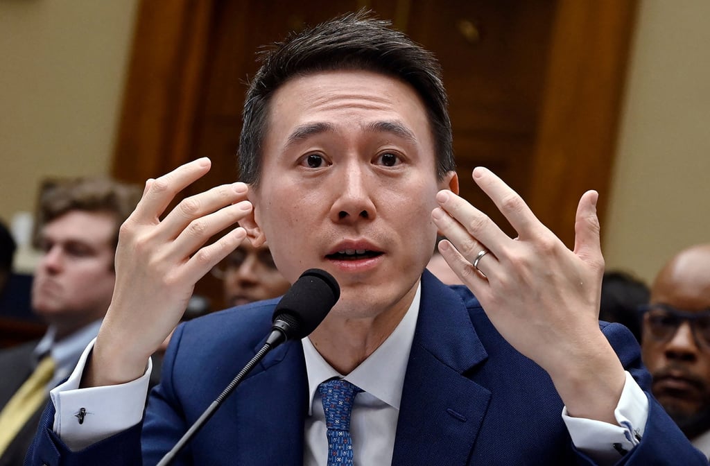 TikTok CEO Chew Shou Zi testifies before a US congressional committee in Washington on Thursday. Photo: AFP via Getty Images/TNS