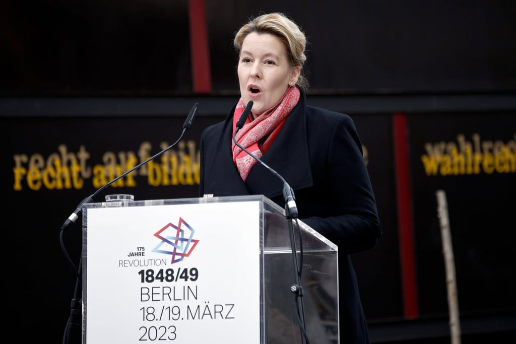 Berlin’s mayor Franziska Giffey. Photo: dpa