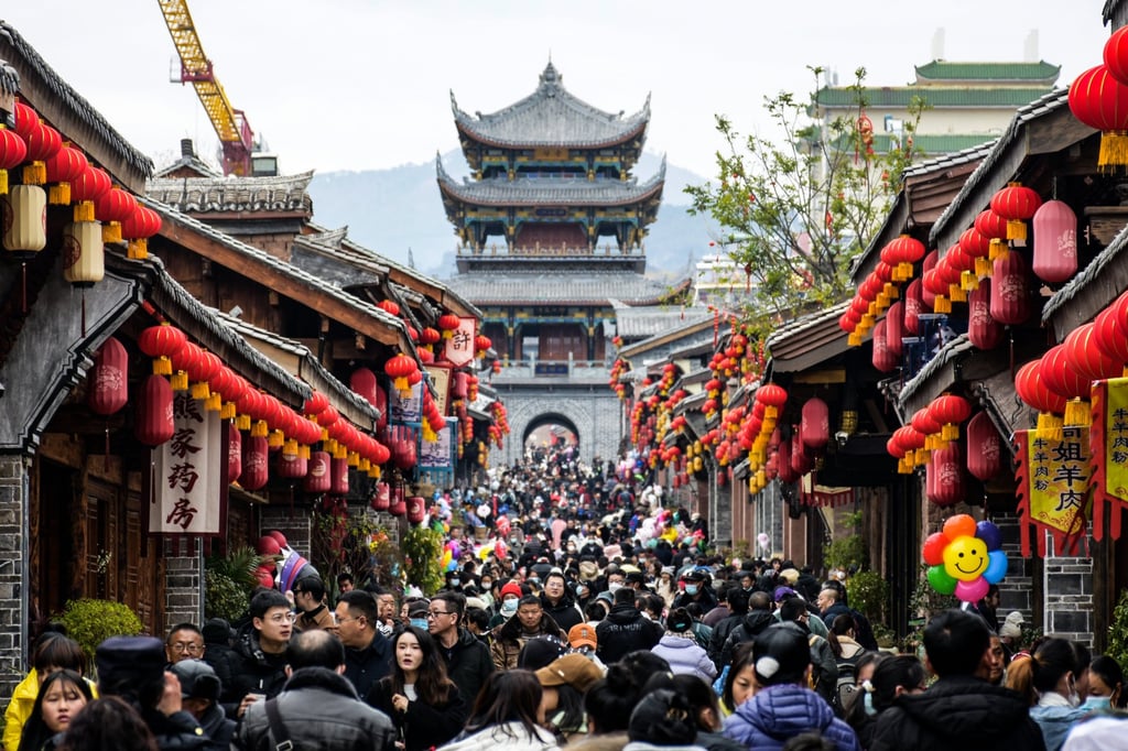 People visit Jianchang ancient city during the Spring Festival holiday in Xichang. The end of zero-Covid restrictions in China will provide a boost to the economy, Mark Mobius said. Photo: Xinhua People visit Jianchang ancient city during the Spring Festival holiday in Xichang. The end of zero-Covid restrictions in China will provide a boost to the economy, Mark Mobius said. Photo: Xinhua