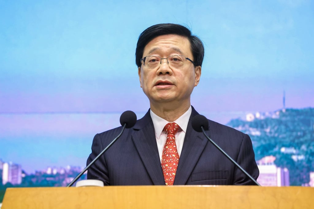 Hong Kong leader John Lee. Photo: K. Y. Cheng Hong Kong leader John Lee. Photo: K. Y. Cheng