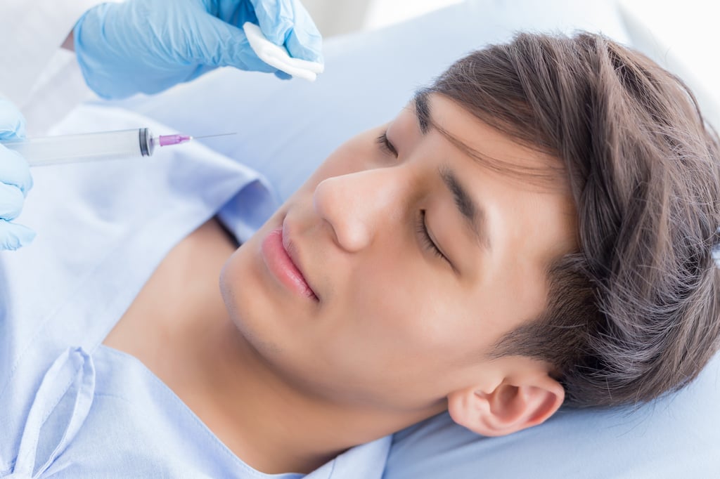 Filler injections are often used to create the appearance of a slimmer face by adjusting its proportions. Photo: Shutterstock Filler injections are often used to create the appearance of a slimmer face by adjusting its proportions. Photo: Shutterstock