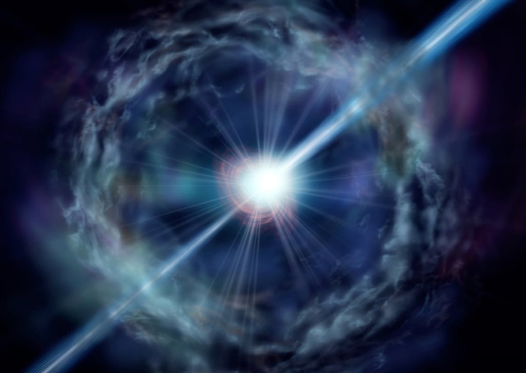 An artist rendering of BOAT, the brightest gamma-ray burst ever detected. Image: IHEP An artist rendering of BOAT, the brightest gamma-ray burst ever detected. Image: IHEP