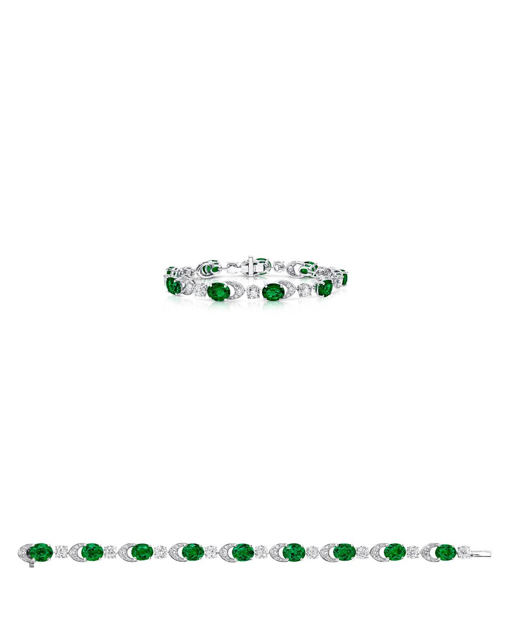 Graff Tribal Collection multishape emerald and diamond bracelet. Photo: Graff