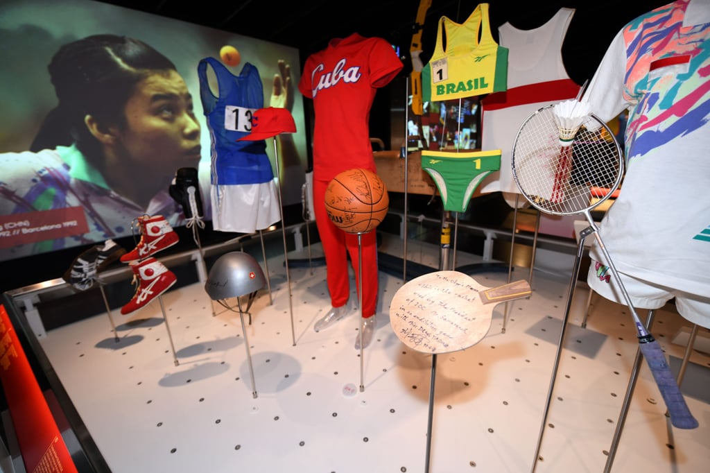 The bat used by former IOC president Juan Antonio Samaranch in an exhibition match with Chinese Olympic champion Deng Yaping on display at the International Olympic Museum in Lausanne. Photo: Xinhua The bat used by former IOC president Juan Antonio Samaranch in an exhibition match with Chinese Olympic champion Deng Yaping on display at the International Olympic Museum in Lausanne. Photo: Xinhua
