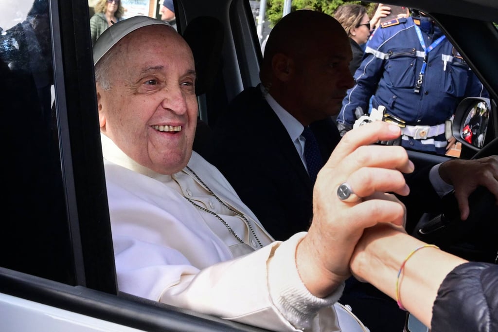 The 86-year-old pontiff was admitted to Gemelli hospital on March 29 after suffering from breathing difficulties. Photo: AFP