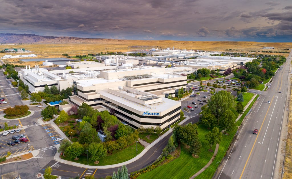 An aerial view of Micron Technology’s headquarters and main production complex in Boise, Idaho. Photo: Shutterstock An aerial view of Micron Technology’s headquarters and main production complex in Boise, Idaho. Photo: Shutterstock
