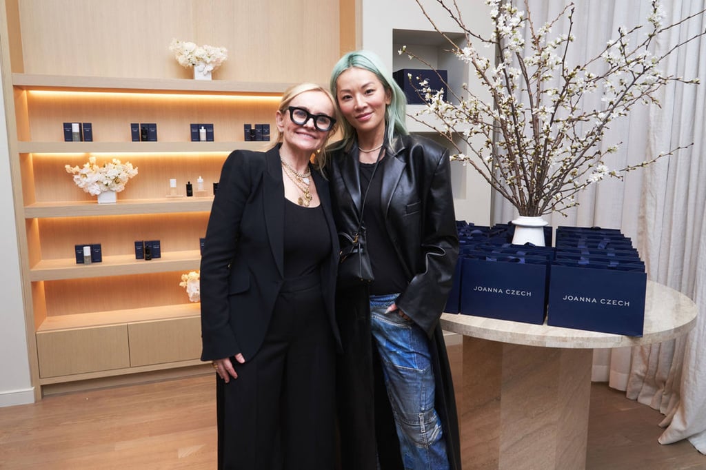 Influencer Tina Leung with Czech at the opening of the aesthetician’s New York flagship studio. Photo: Daria Kharchenko