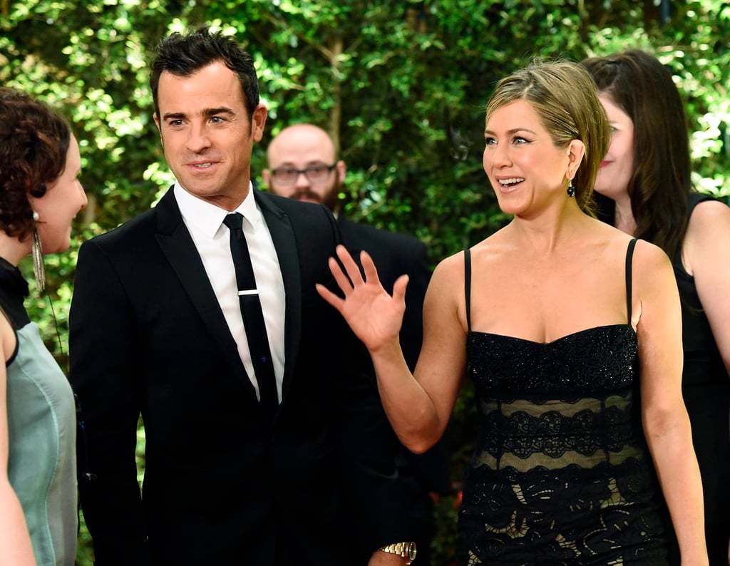 Actor Justin Theroux (left) and actress Jennifer Aniston attend the Academy of Motion Picture Arts and Sciences Governors Awards in Los Angeles, California, in November 2014. Photo: Reuters