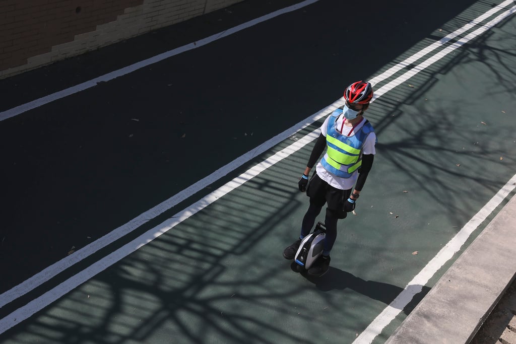 Transport Department tested electric mobility devices in 2021 for safety requirements. Photo: K. Y. Cheng