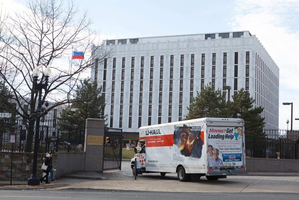 The Russian embassy in Washington. Photo: AFP The Russian embassy in Washington. Photo: AFP